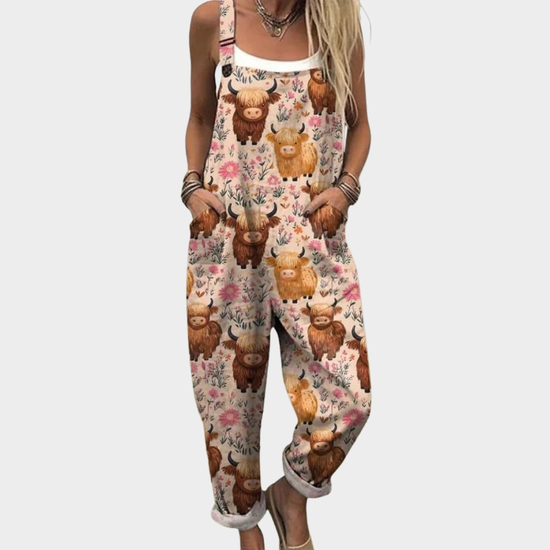 Comfortable Printed Overall | Multicolor