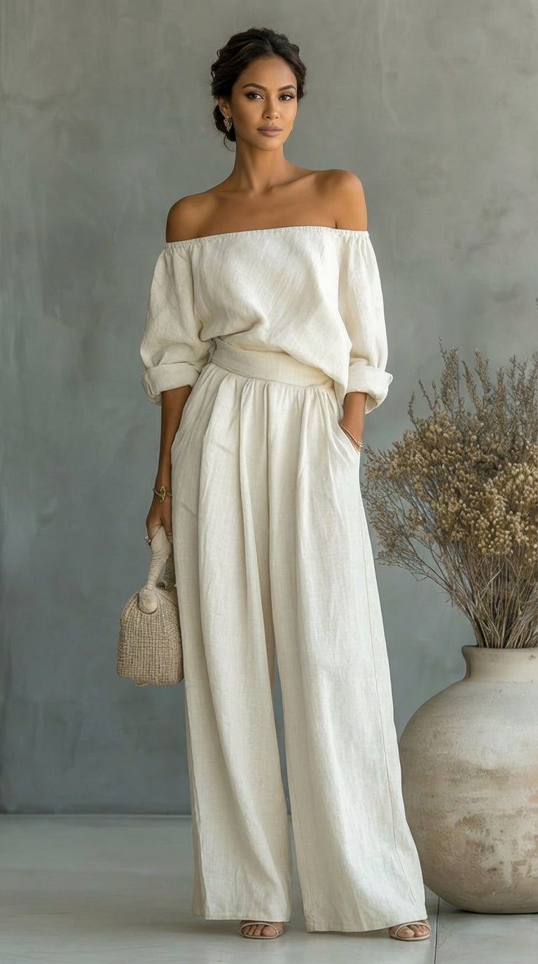 Arabella | Linen-Effect Summer Set