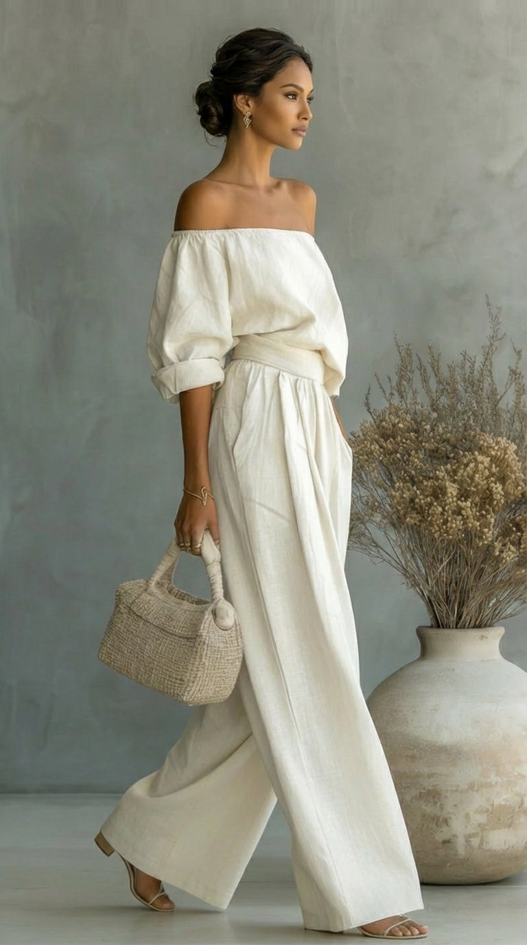 Arabella | Linen-Effect Summer Set