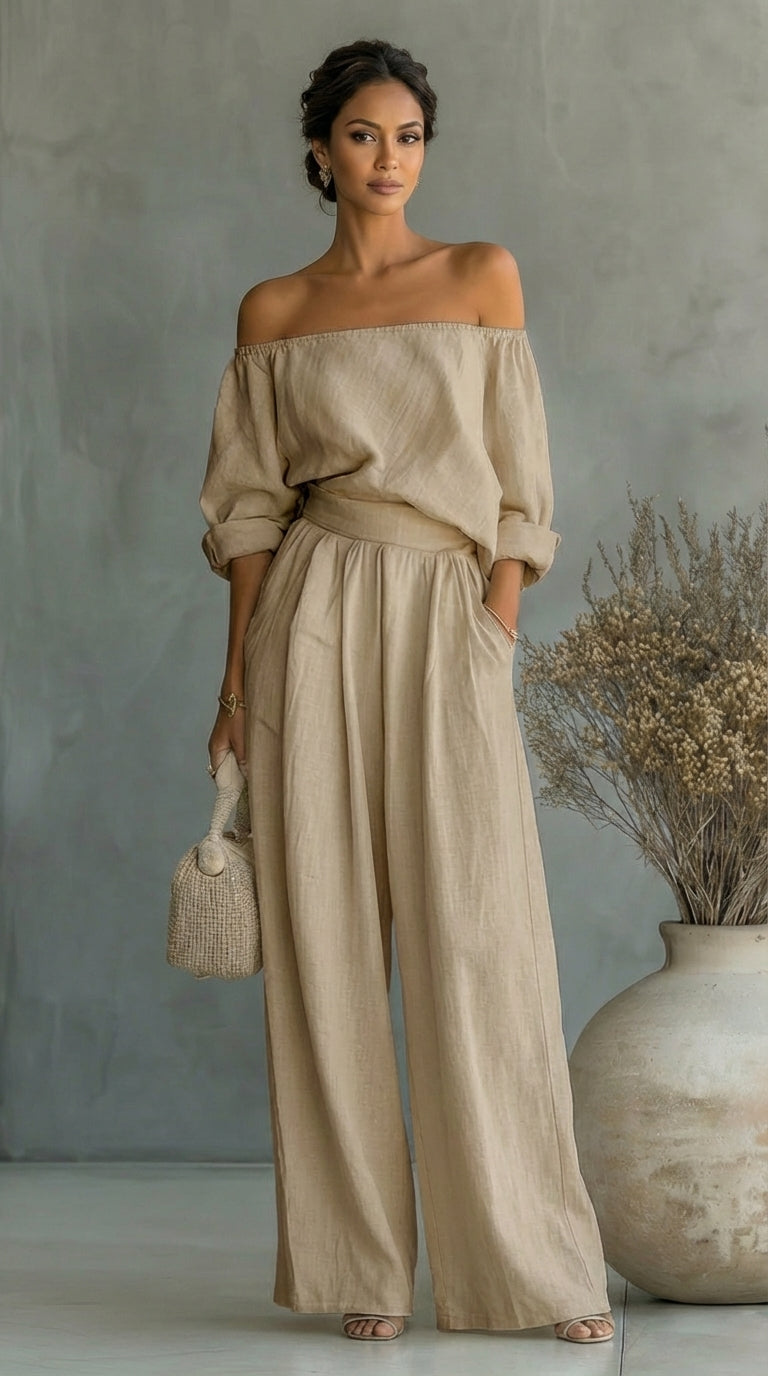 Arabella | Linen-Effect Summer Set