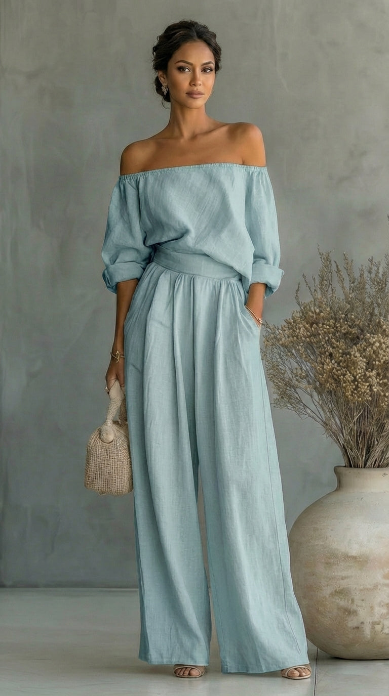 Arabella | Linen-Effect Summer Set