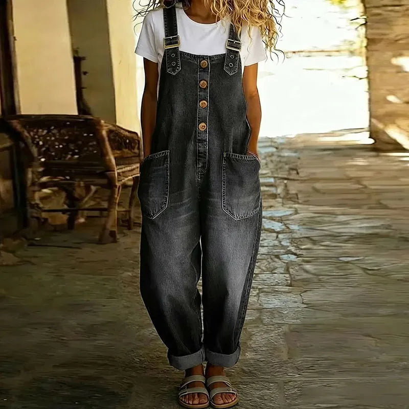 Saylor | Vintage Soft Cotton Denim | Look Overalls with Adjustable straps