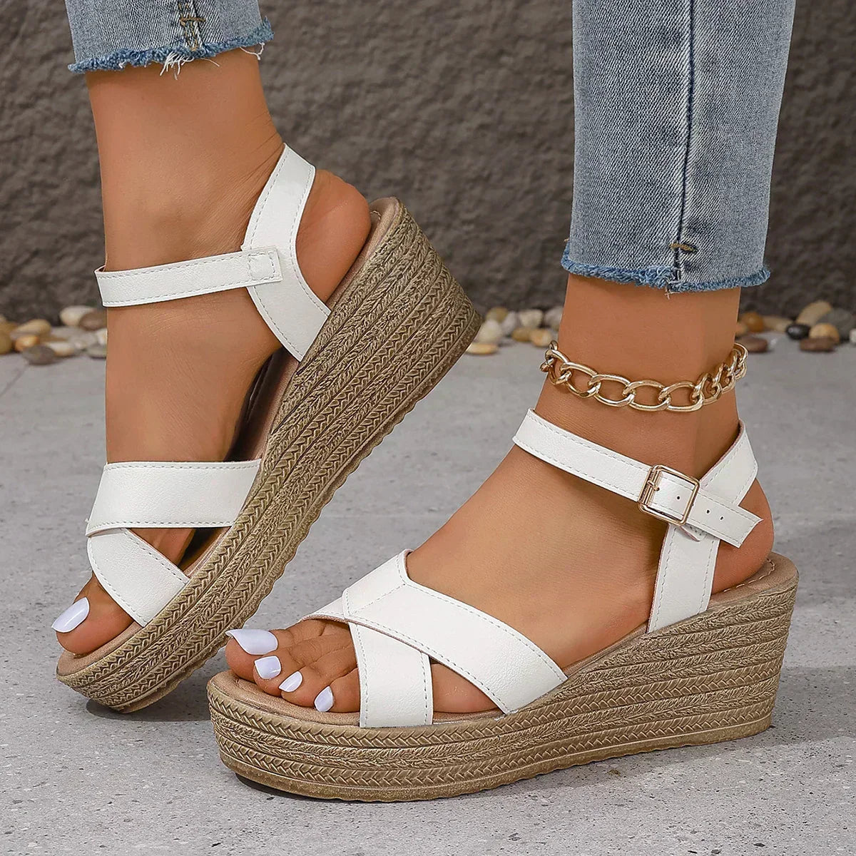 Daphnie | Elegant Wedge Sandals