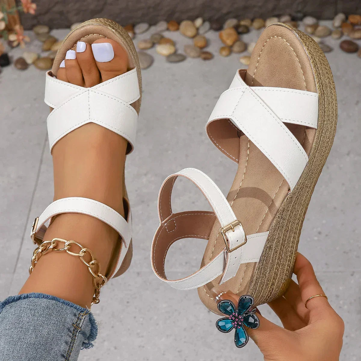Daphnie | Elegant Wedge Sandals