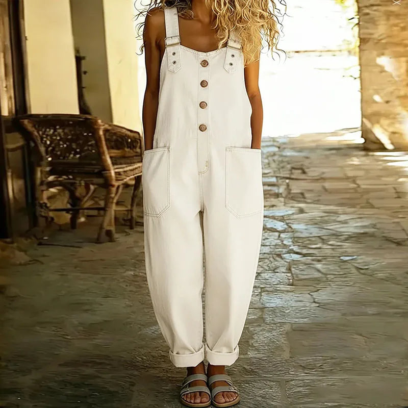 Saylor | Vintage Soft Cotton Denim | Look Overalls with Adjustable straps