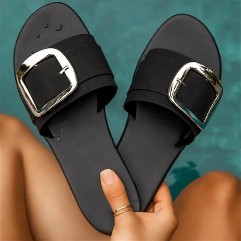 Soleil | Buckle Slide Sandals