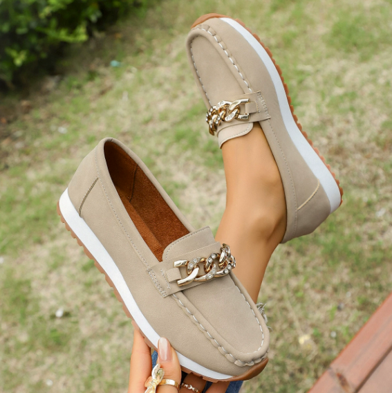 Elle | Orthopedic Diamond Buckle Loafers