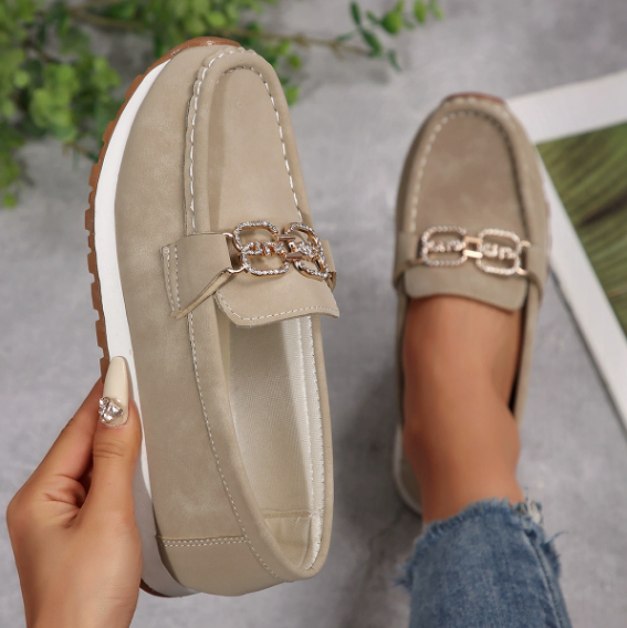 Emma | Chic Diamond Buckle Loafers