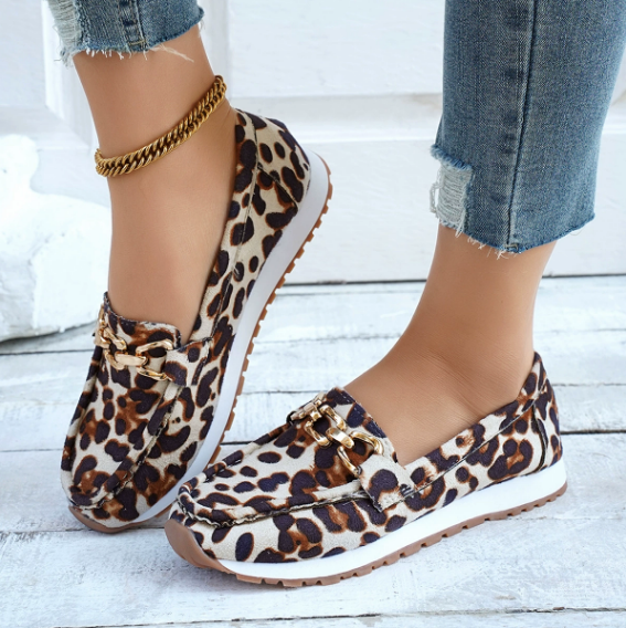 Everly | Leopard Print Loafers