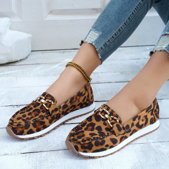 Everly | Leopard Print Loafers