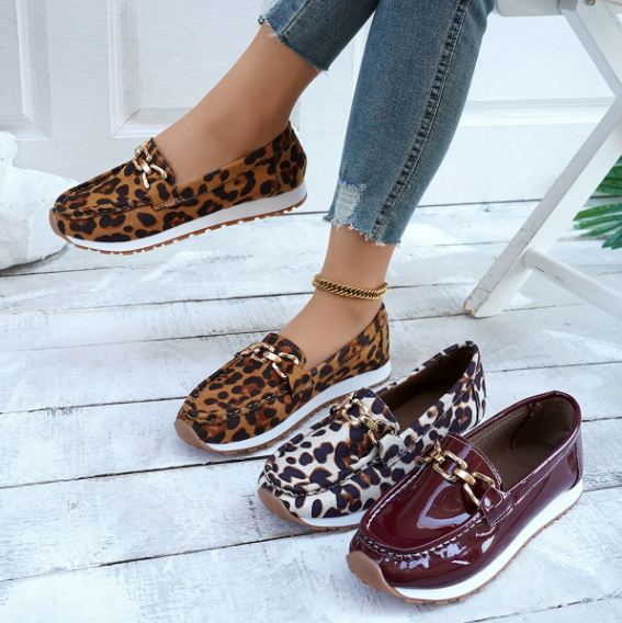 Everly | Leopard Print Loafers