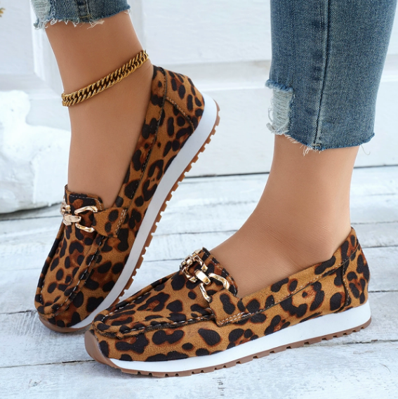 Everly | Leopard Print Loafers
