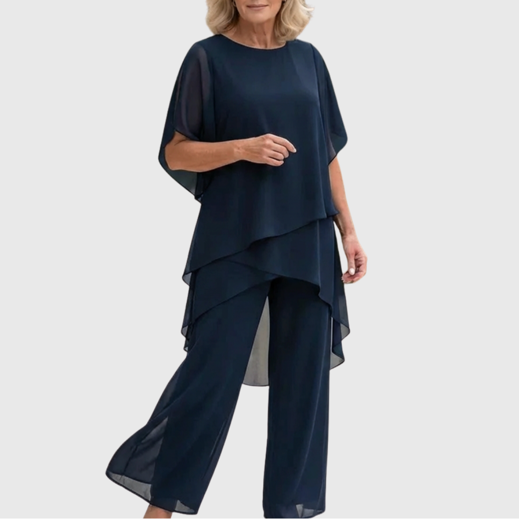 Linda Set with Draped Palazzo Pants