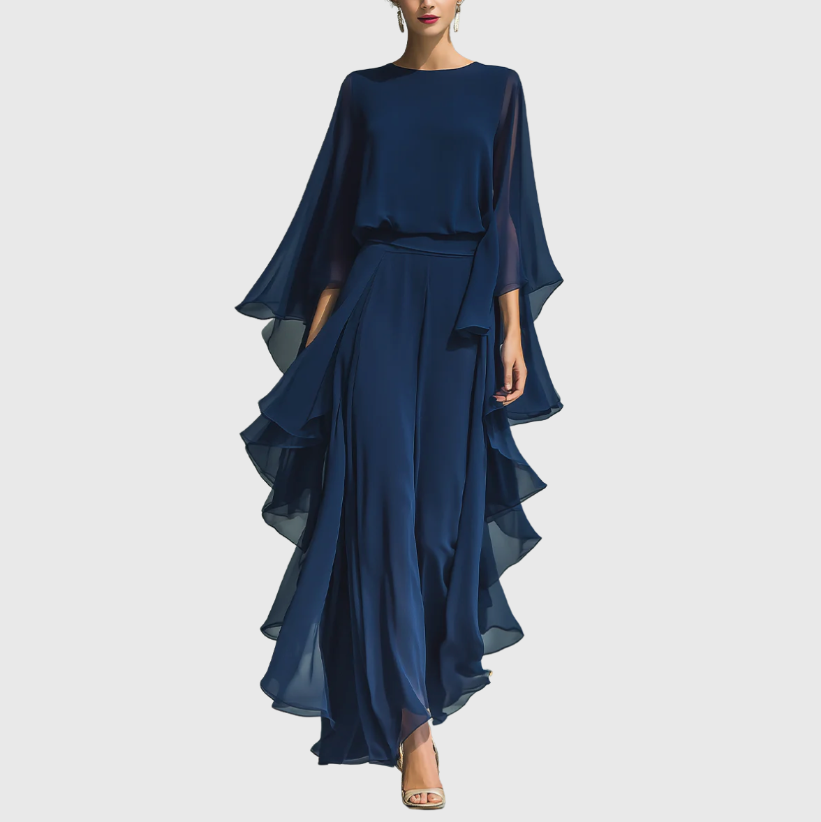 Aurelia Elegant Flowing Evening Jumpsuit