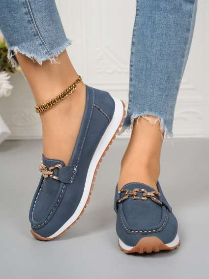 Ella | Orthopedic Flat Buckle Loafers