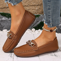Eden | Flat Diamond Buckle Loafers
