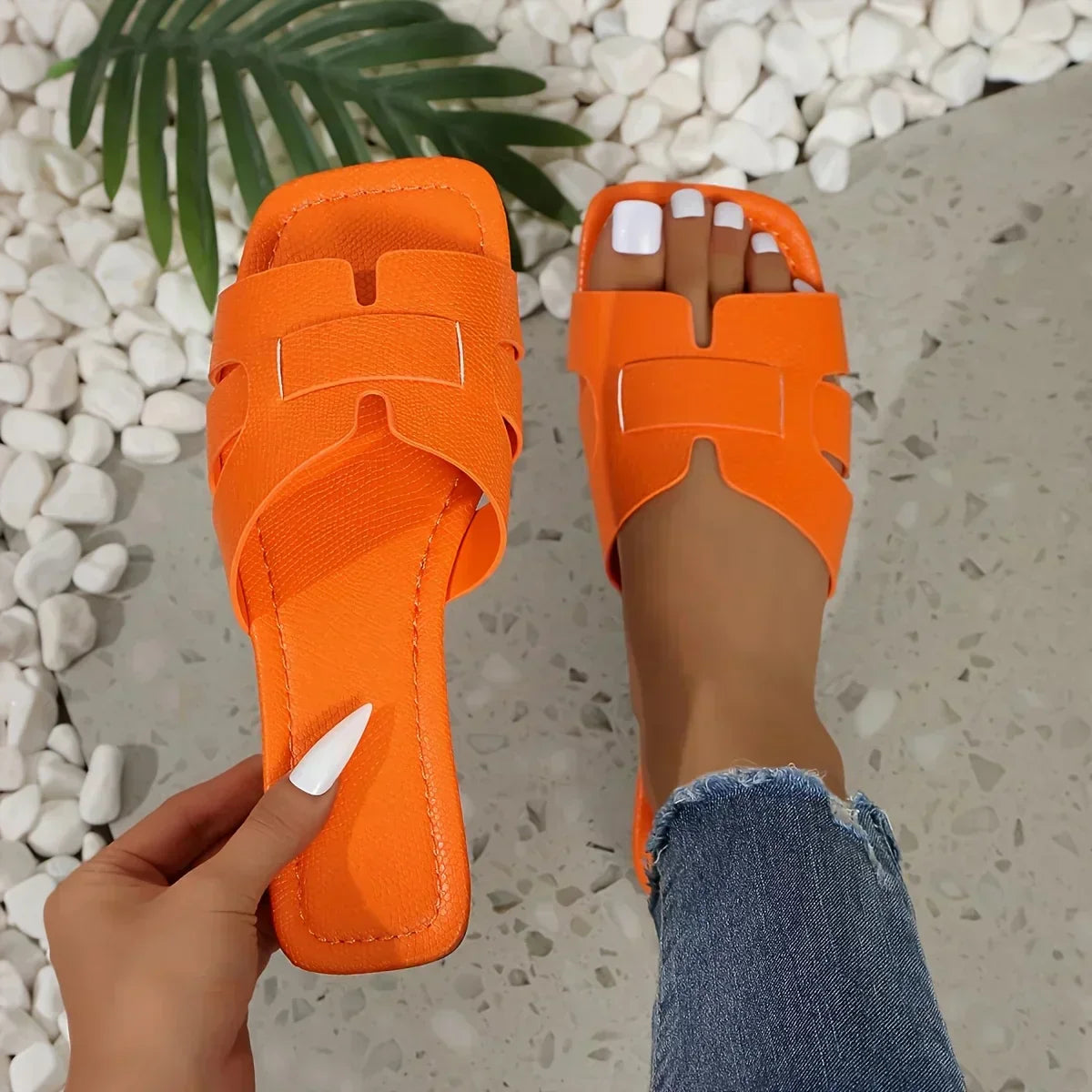 Valencia | Cut-Out Slide Sandals