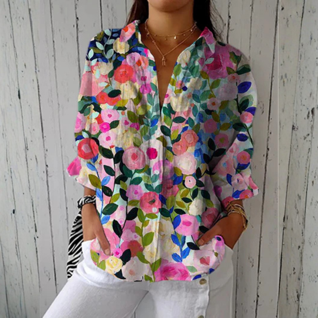 Laura | Bloom Canvas Blouse