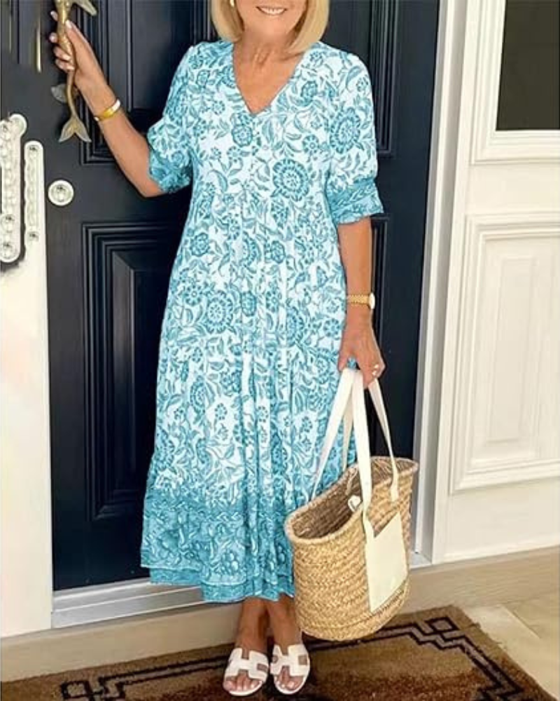 Caroline | Elegant Airy Floral Dress