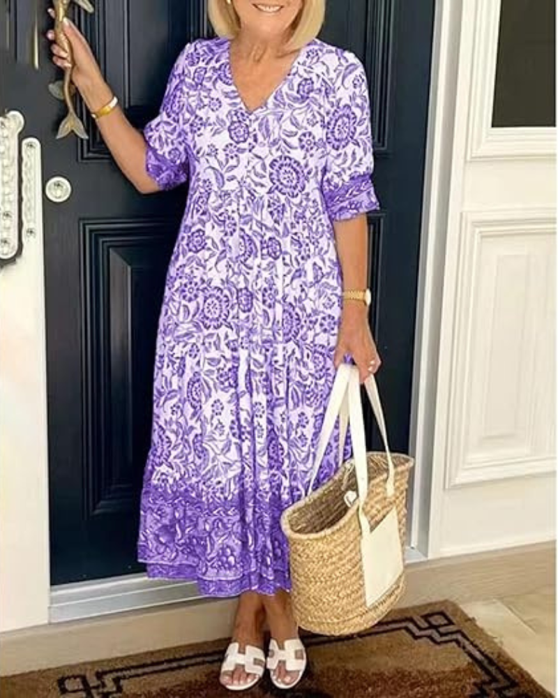 Caroline | Elegant Airy Floral Dress