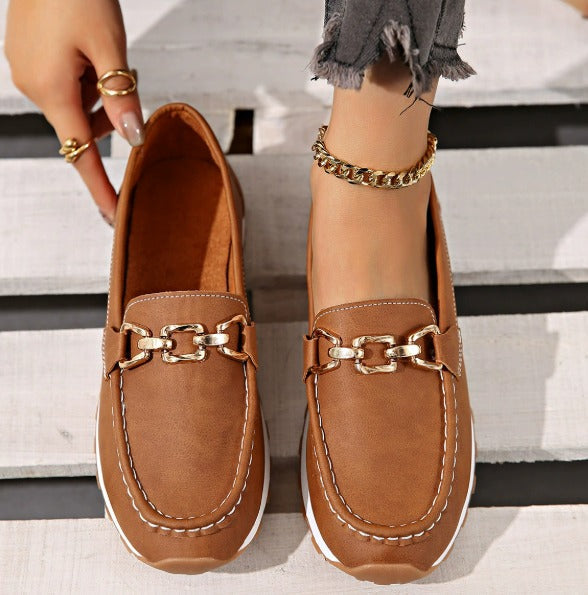 Ella | Orthopedic Flat Buckle Loafers