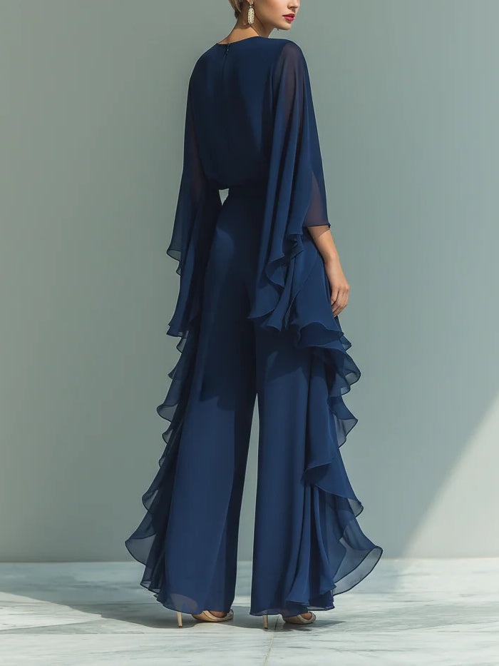 Aurelia Elegant Flowing Evening Jumpsuit