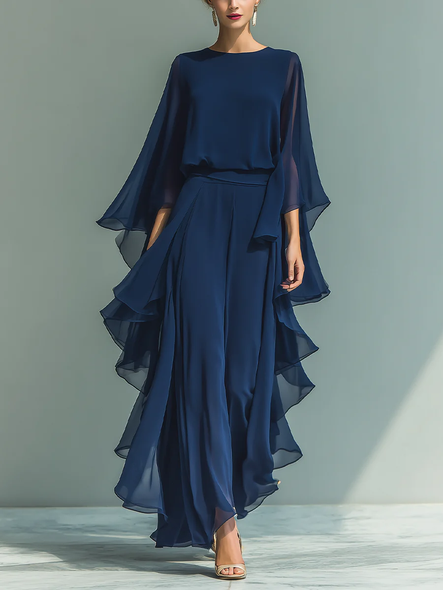 Aurelia Elegant Flowing Evening Jumpsuit