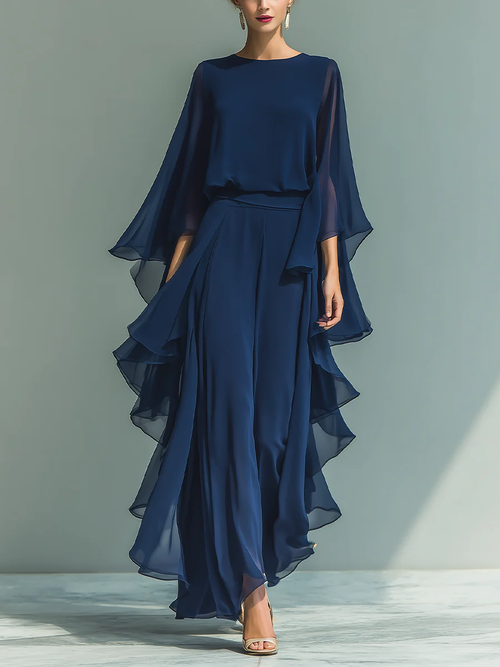 Aurelia Elegant Flowing Evening Jumpsuit