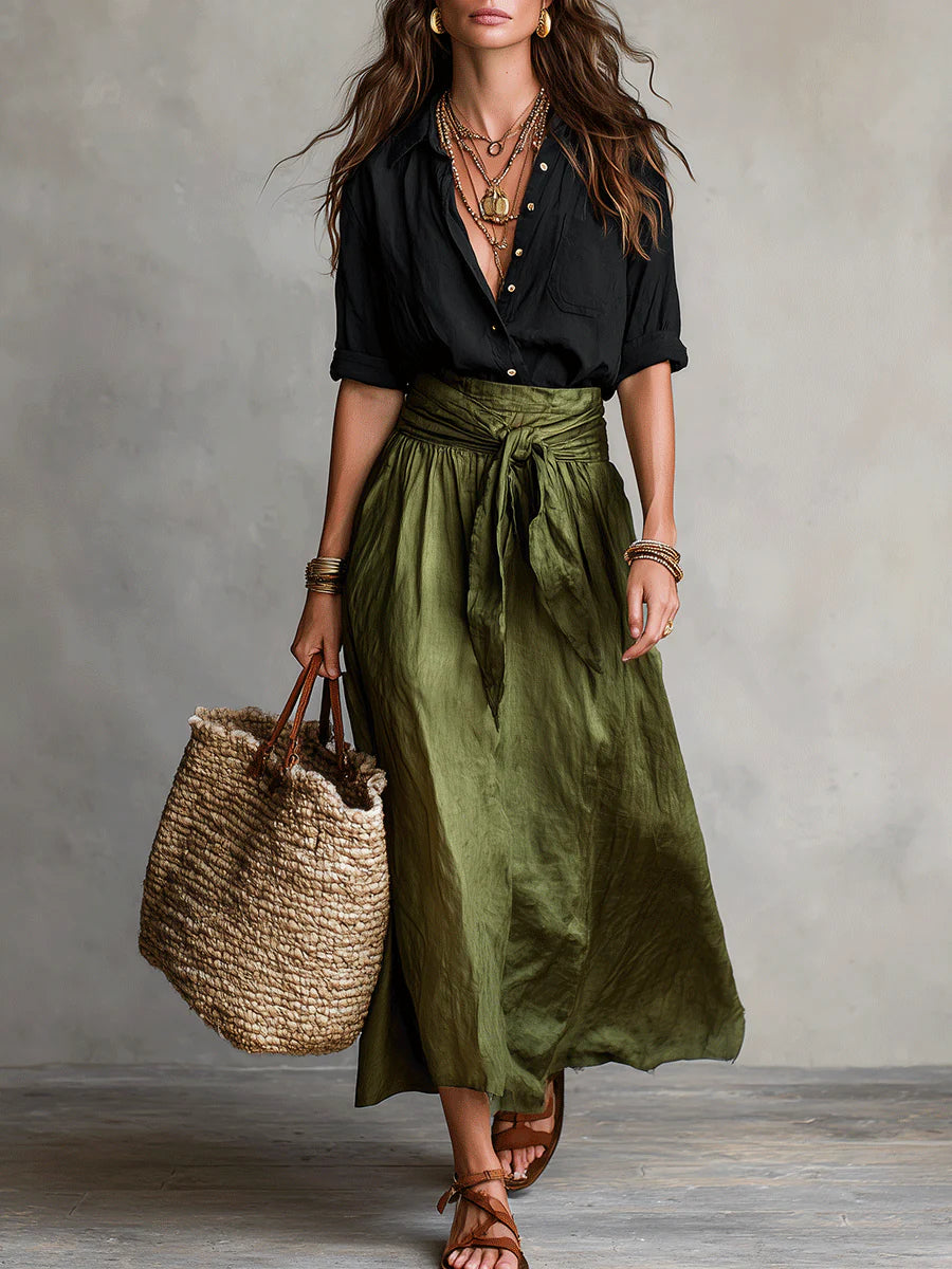 River | Two-Piece Top and Midi Skirt Set