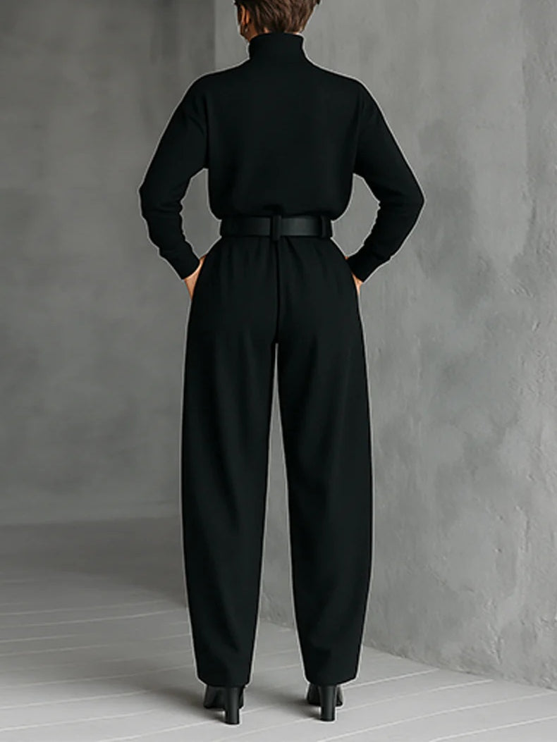 Jessica | Turtleneck Top and Straight Pants Set