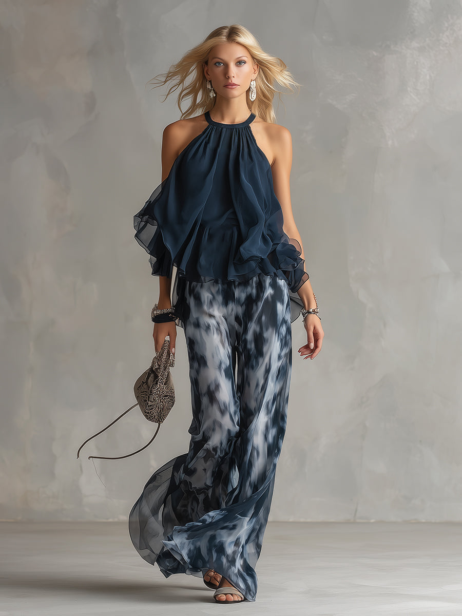 Elise | Flowing Top and Wide Pants Set