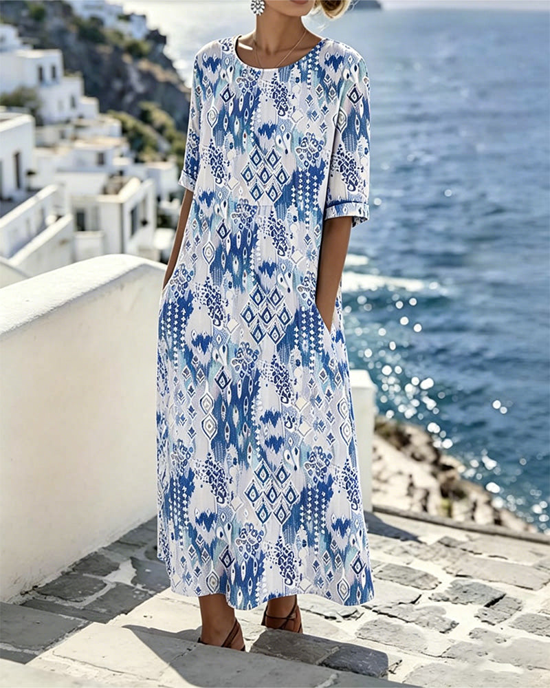 Emma | Loose Floral Midi Dress
