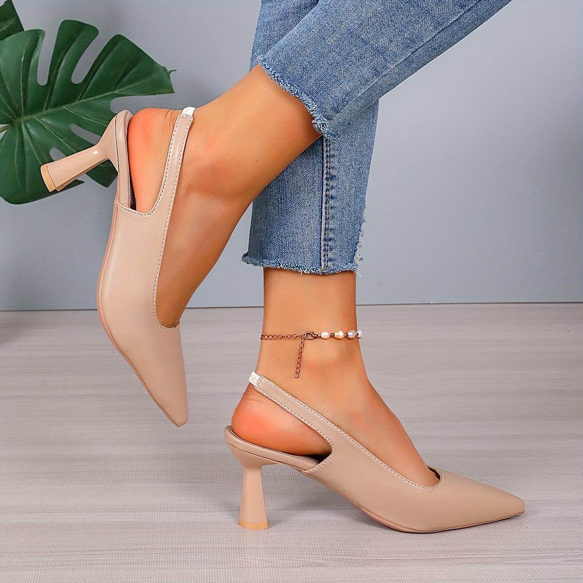 Sophia | Women's Pointed Toe Slingback Heels