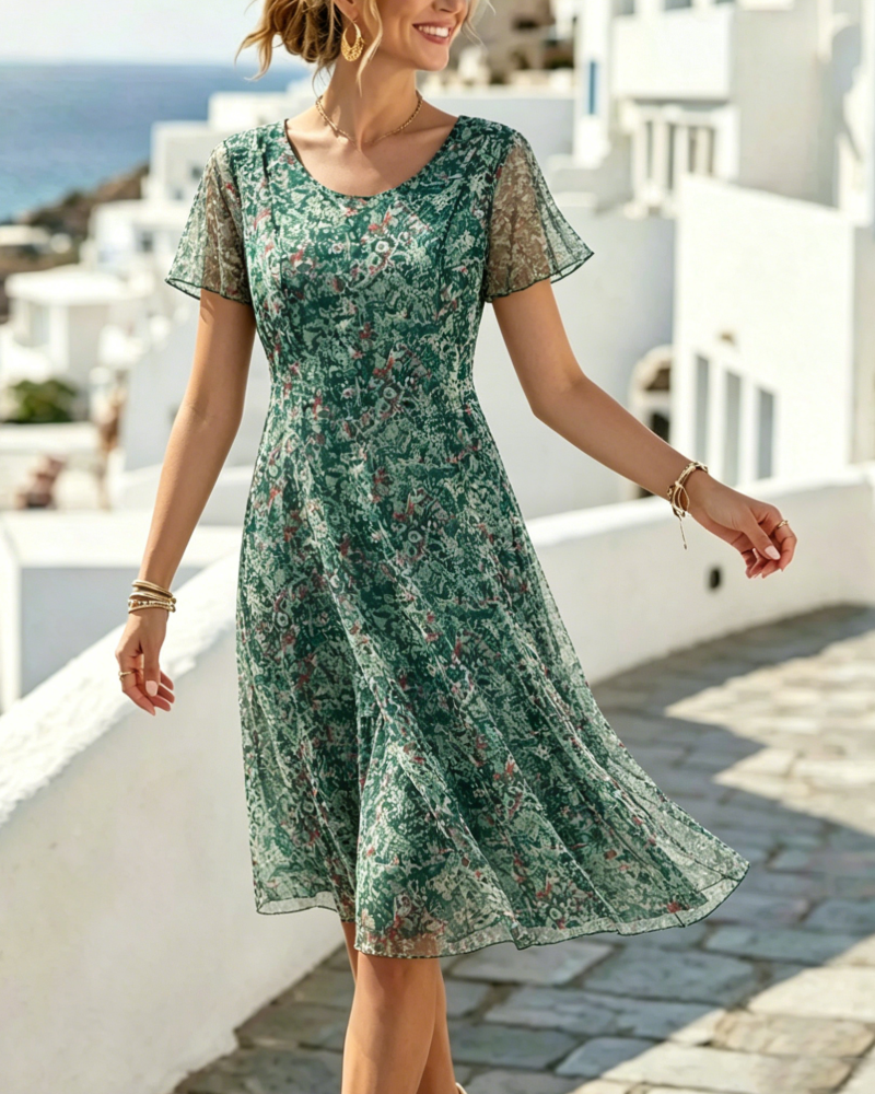 Ana | Loose Floral Midi Dress