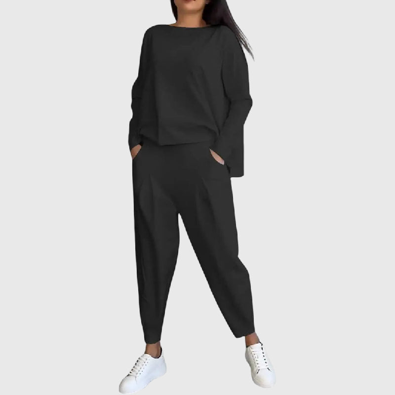 Thea Round Neck Two-Piece Set