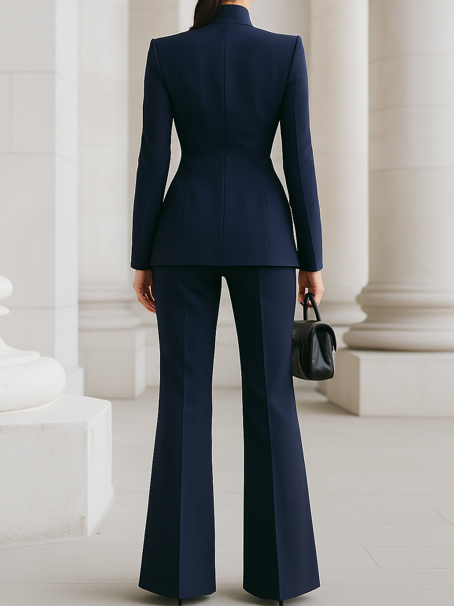 Flora | Tailored Blazer and Wide Pants Set