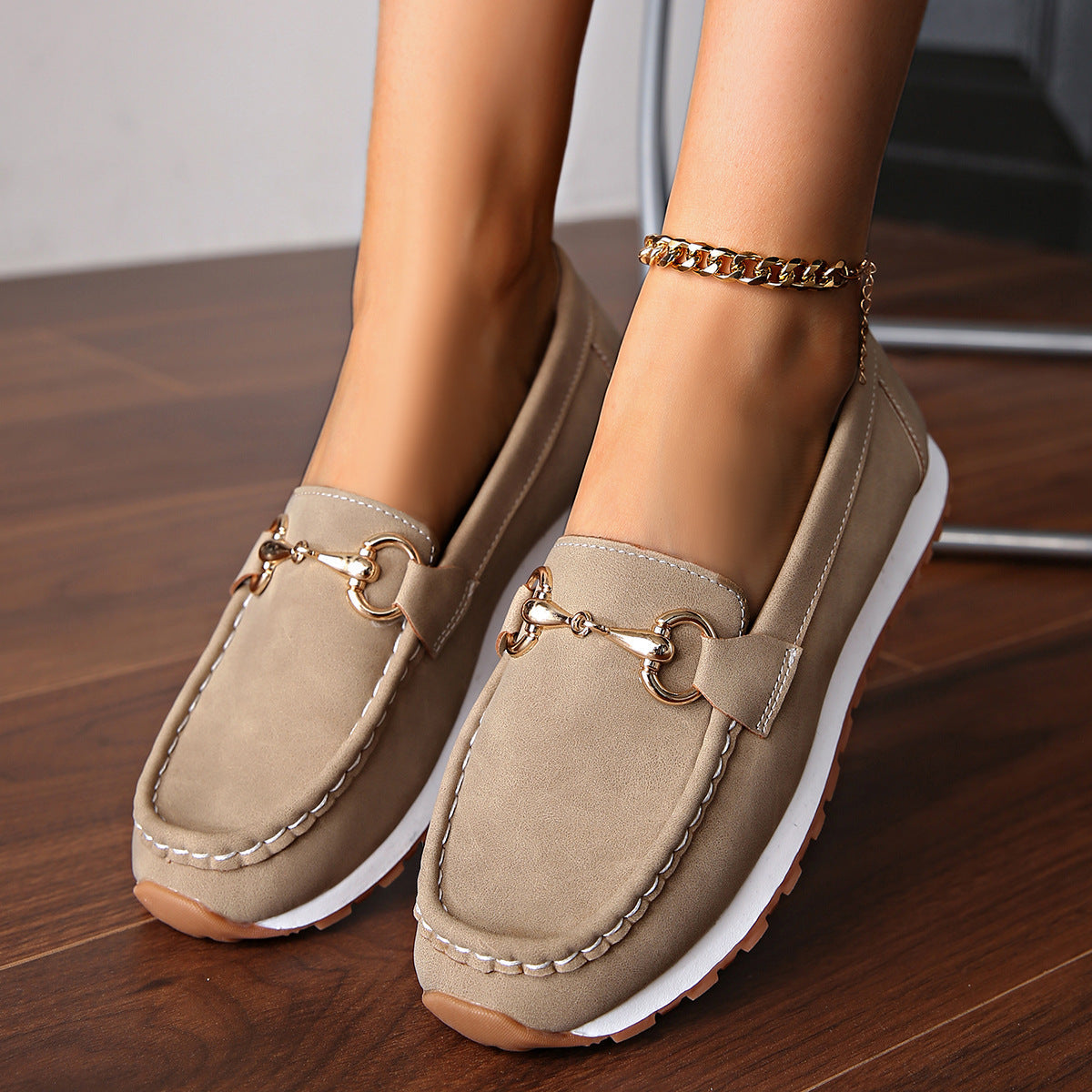 Elodie | Flat Buckle Loafers