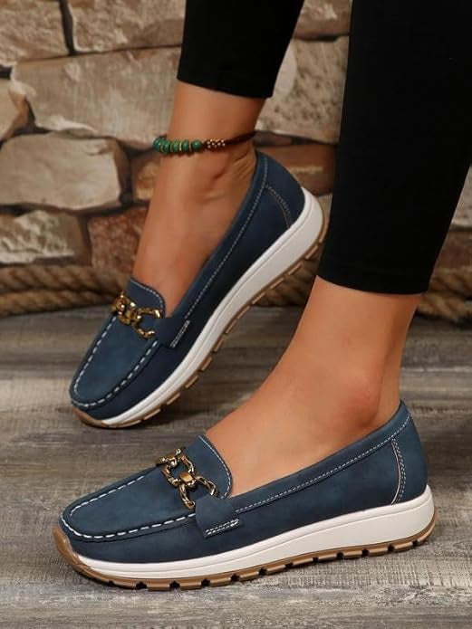 Ella | Orthopedic Flat Buckle Loafers