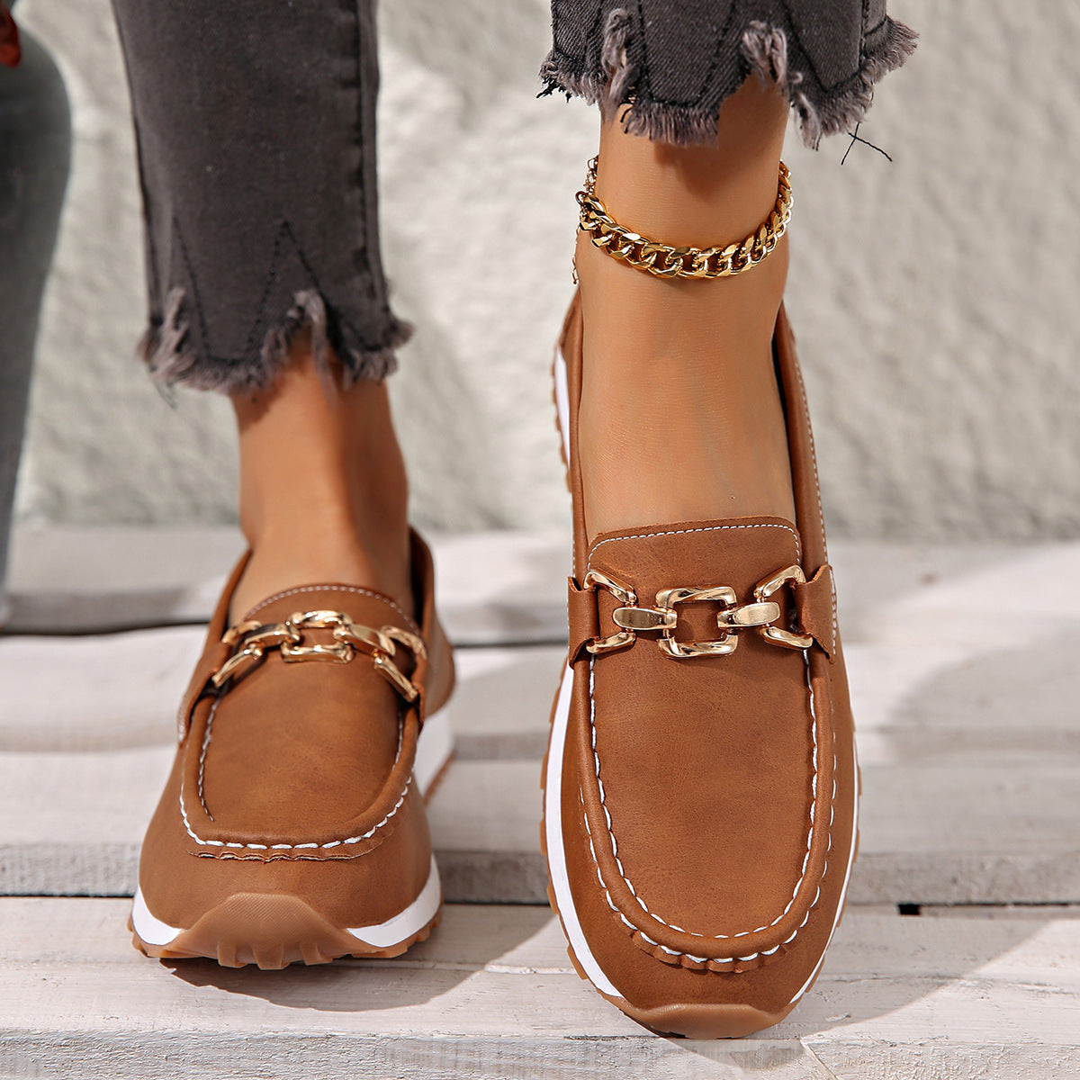 Ella | Orthopedic Flat Buckle Loafers