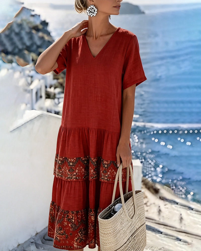 Martina | Loose Floral Midi Dress