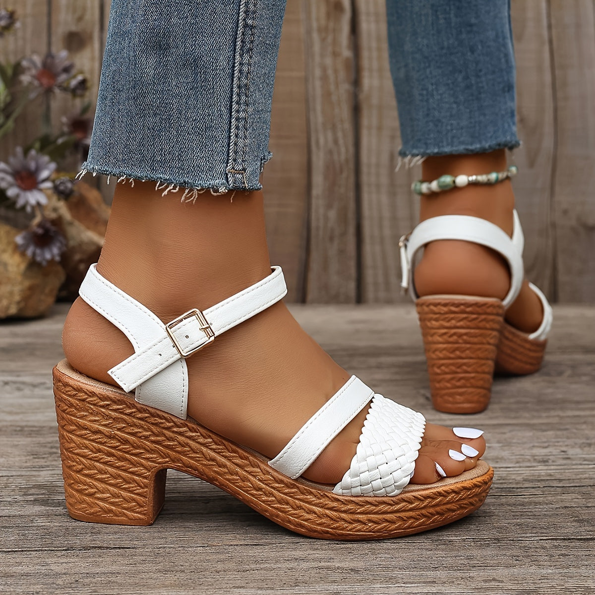 Haven | Braided Block Heel Sandals
