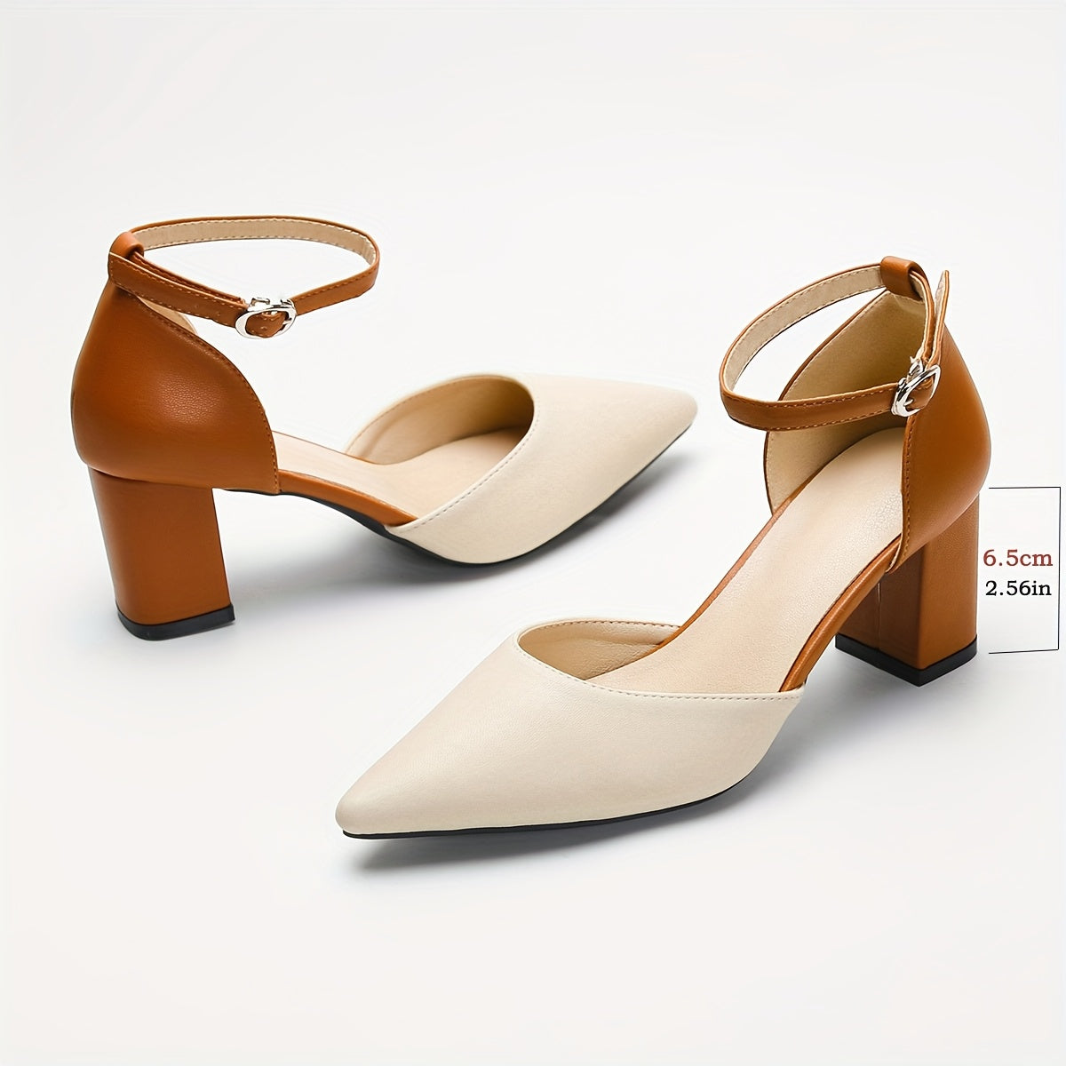 Marielle | Women's Two-Tone Strap Block Heels