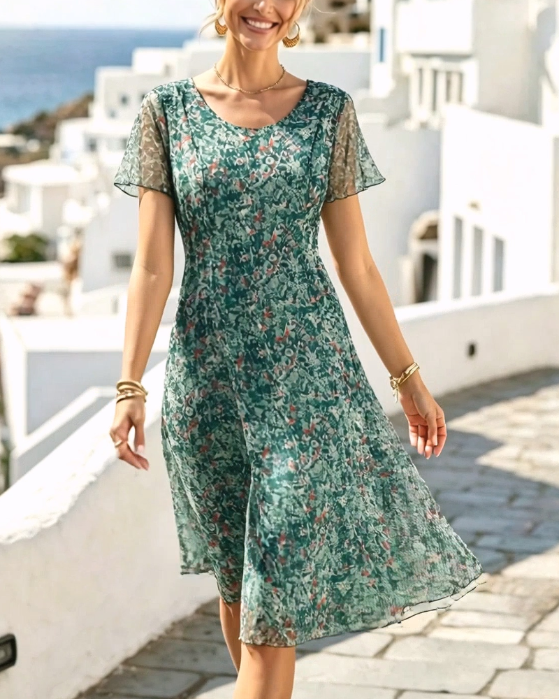 Ana | Loose Floral Midi Dress