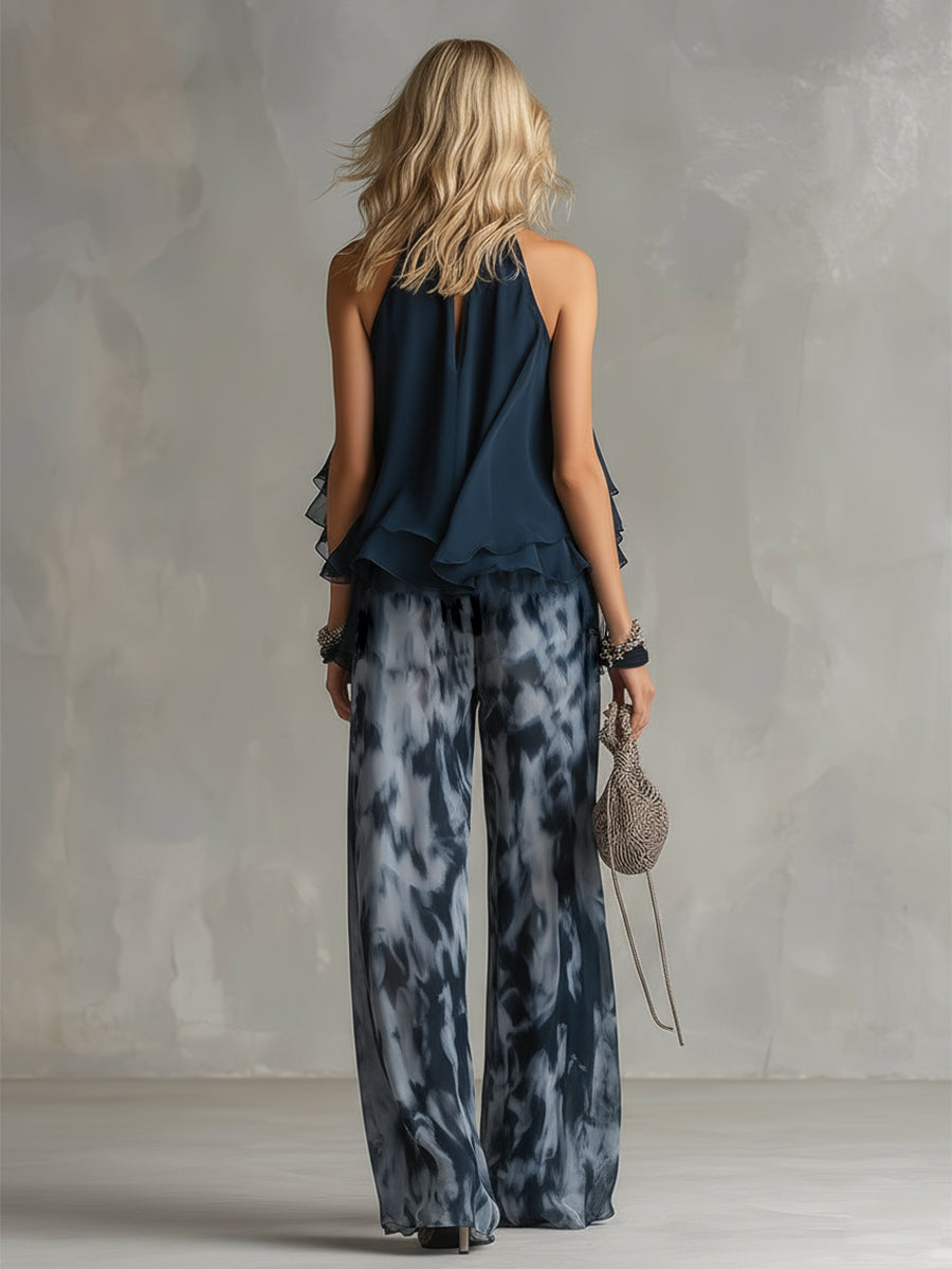 Elise | Flowing Top and Wide Pants Set