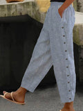 Linaya | Button Striped Pants