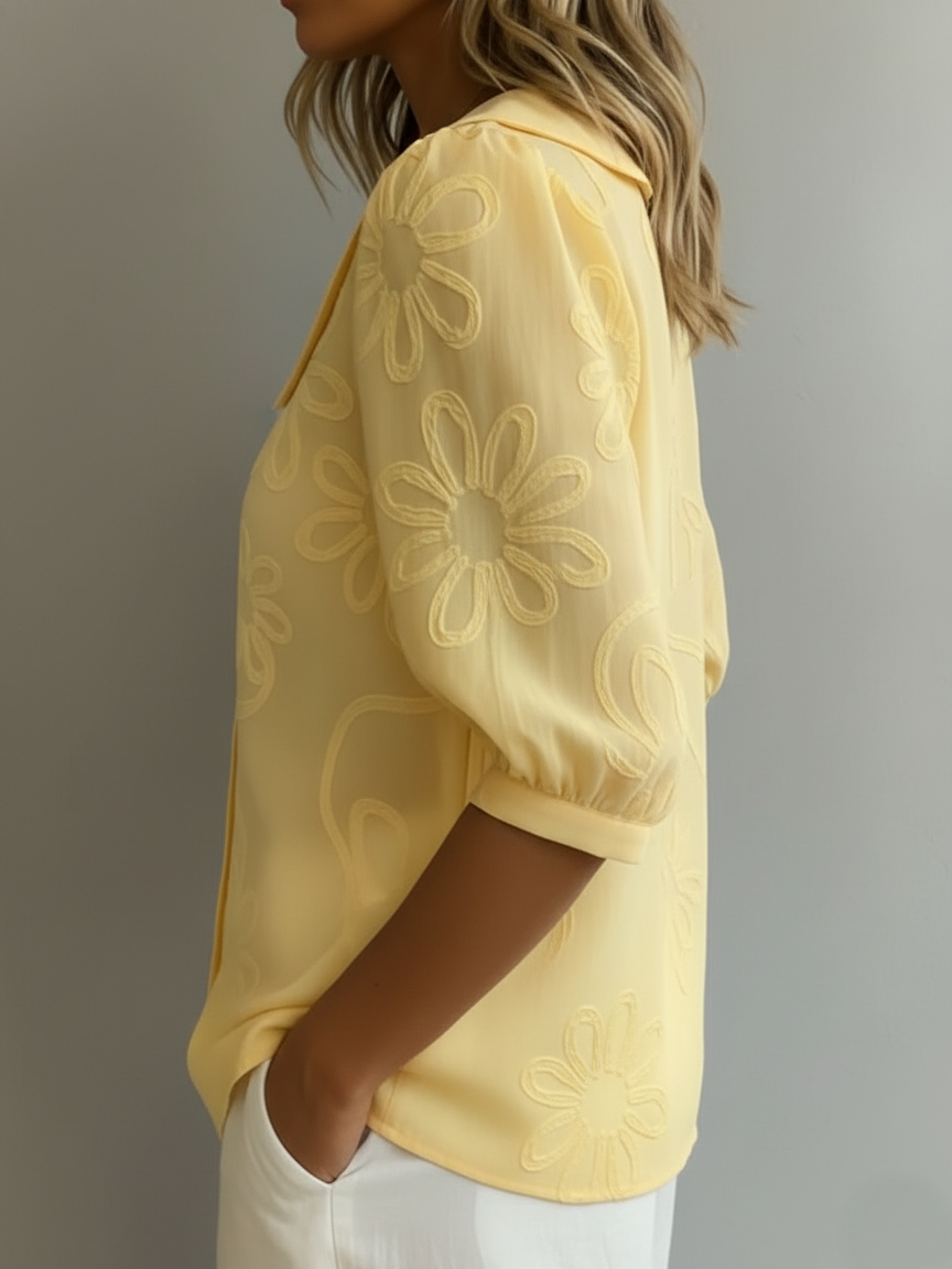 Loretta | Elegant Floral Lightweight Blouse