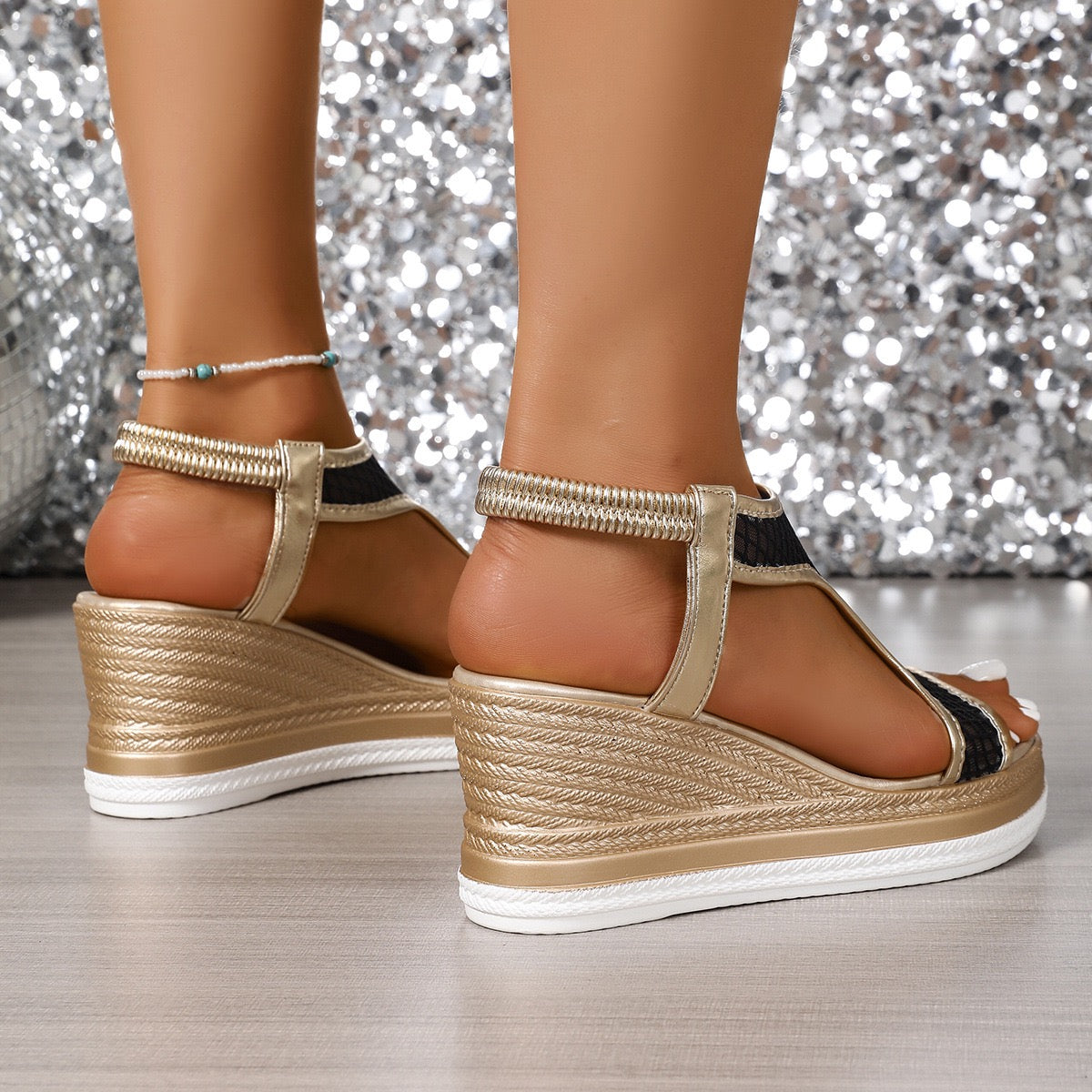 Hailey | Ergonomic Mesh Wedge Sandal
