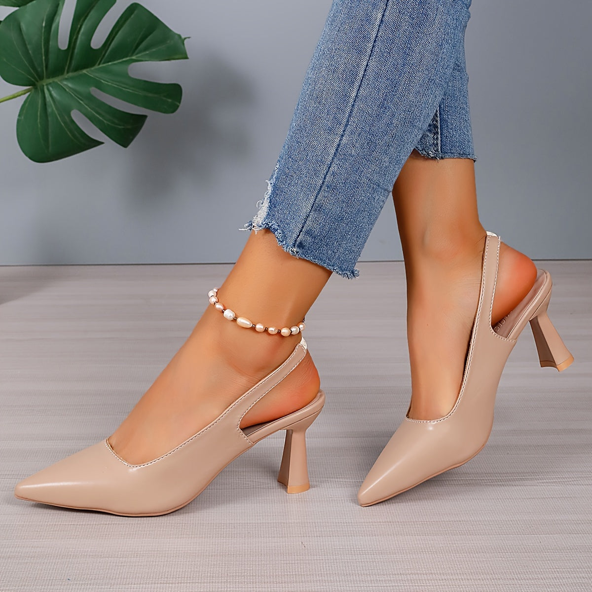 Sophia | Women's Pointed Toe Slingback Heels
