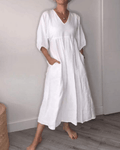 Lillian | Elegant V-Neck Maxi Dress
