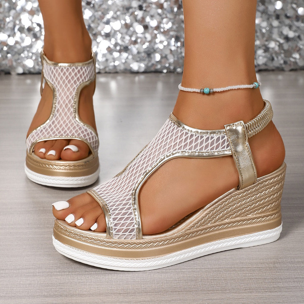 Hailey | Ergonomic Mesh Wedge Sandal
